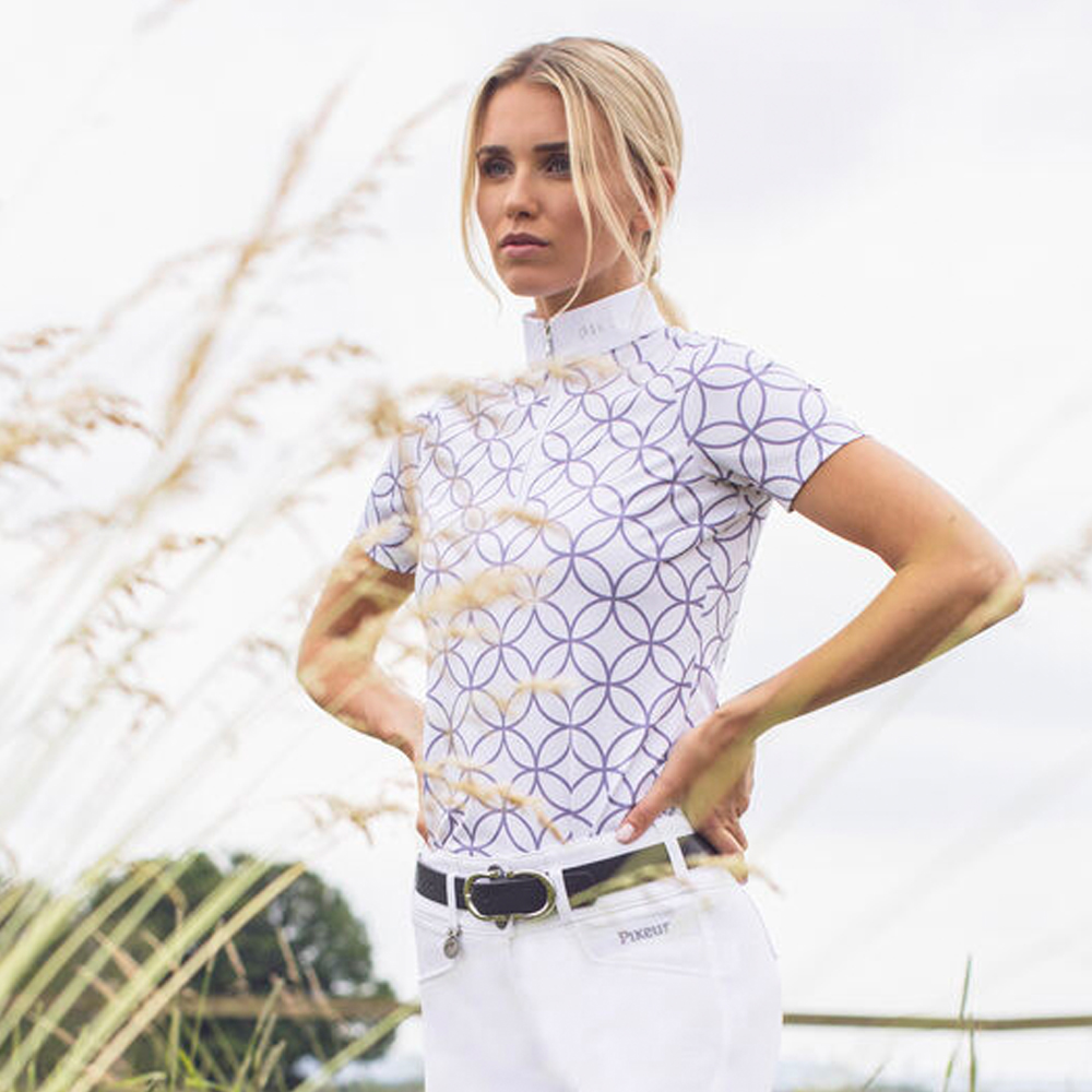 Pikeur Marou competition shirt Silk purple Pikeur imperial equestrian